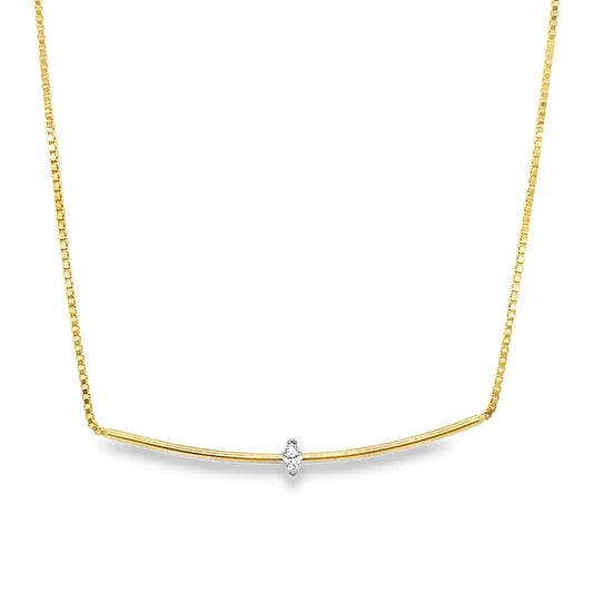 Marquise Diamond Bar Necklace