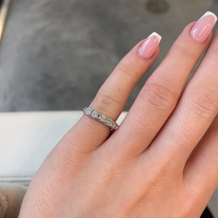 .25TCW Illusion Set Diamond Band