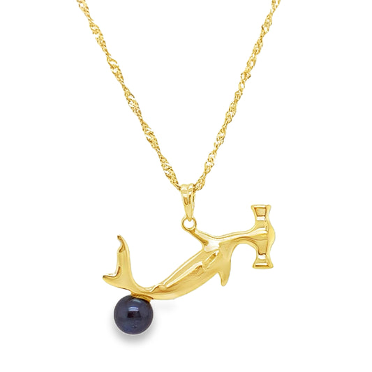 Hammerhead Shark Pearl Necklace