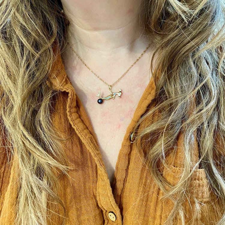 Hammerhead Shark Pearl Necklace