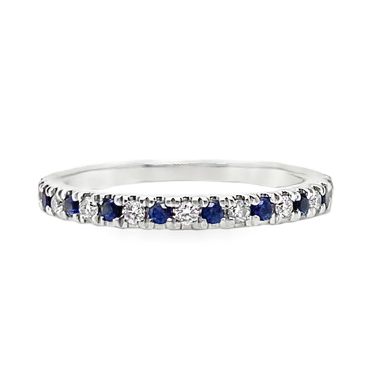 Sapphire & Diamond Stacking Band