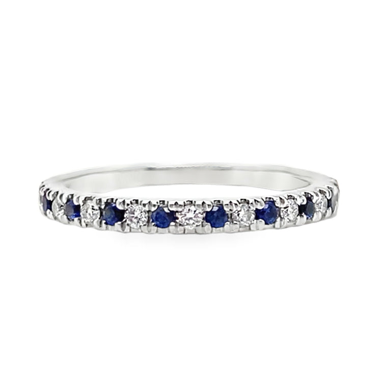 Sapphire & Diamond Stacking Band