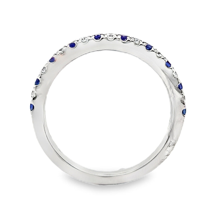 Sapphire & Diamond Stacking Band