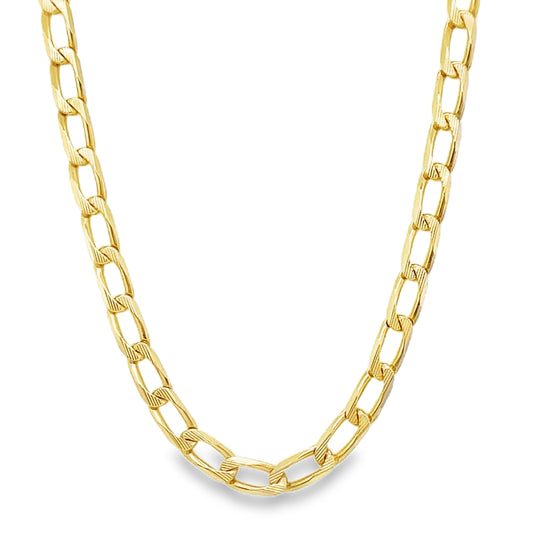 22 Inch Textured Link Chain