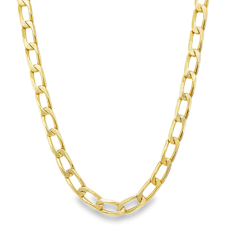 22 Inch Textured Link Chain