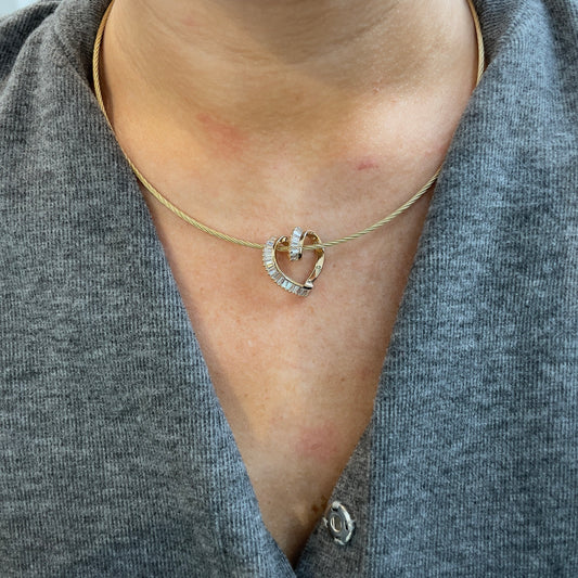 Diamond Heart Slide Collar