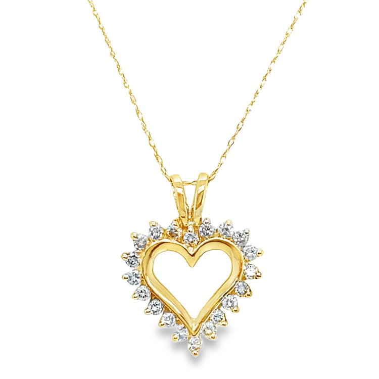 Classic Diamond Heart Necklace