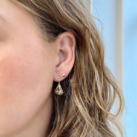 Filigree Diamond Drop Earrings