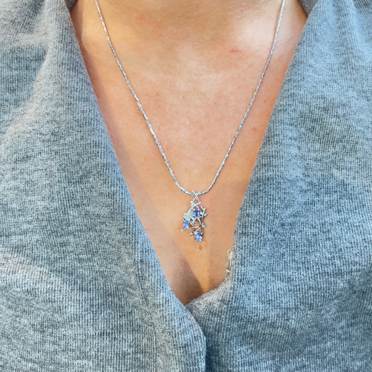Tanzanite Pendant on Adjustable Chain