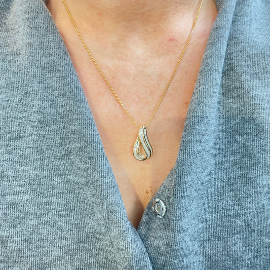 Baguette & Round Diamond Slide Pendant