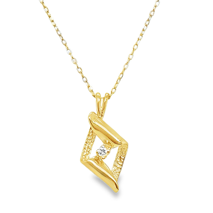 Floating Diamond Solitaire Necklace