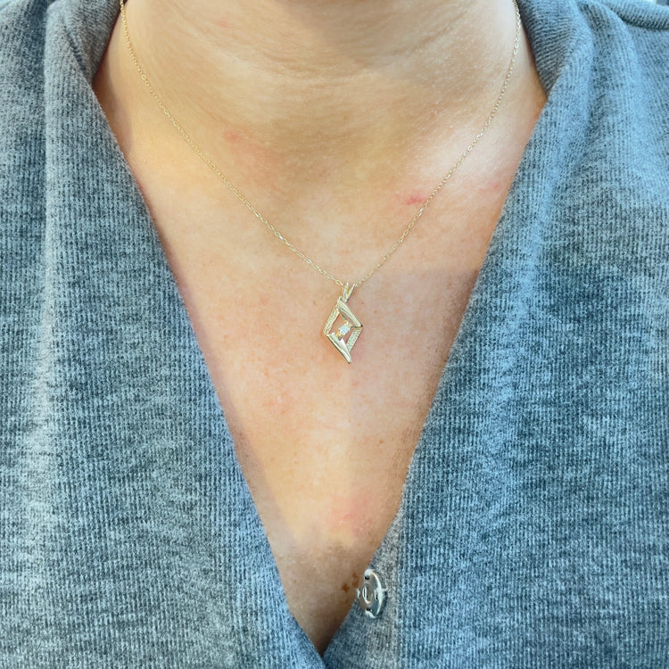 Floating Diamond Solitaire Necklace