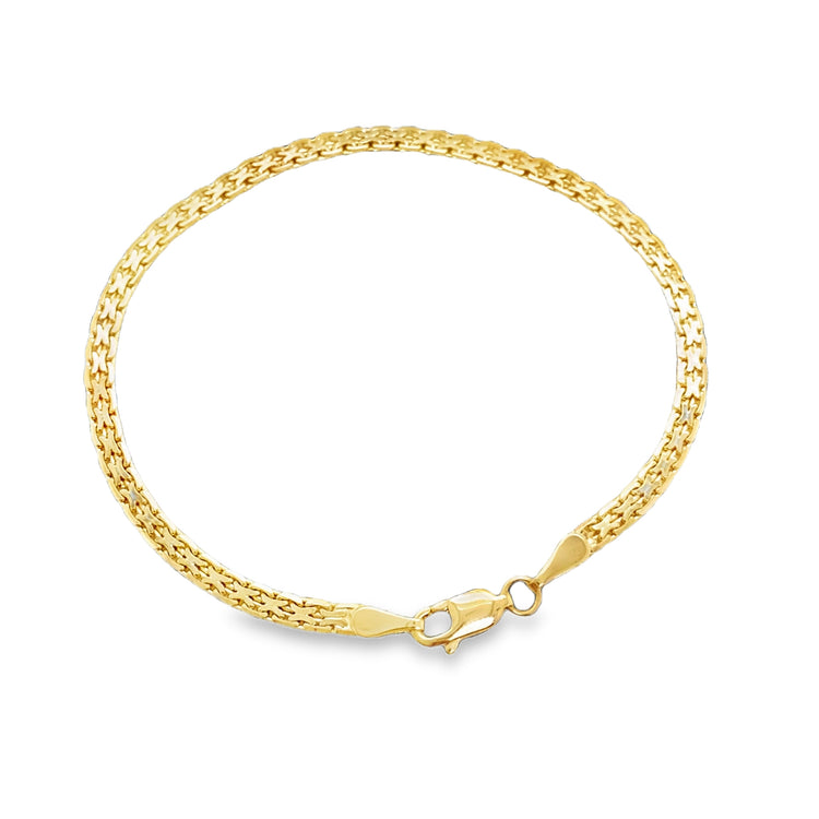 Flat Weave Gold Bracelet