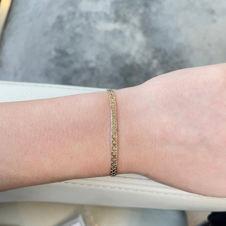 Flat Weave Gold Bracelet