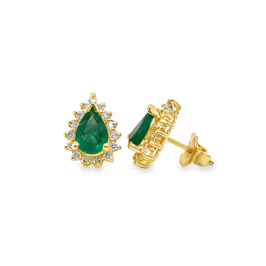 Emerald & Diamond Earrings by EFFY