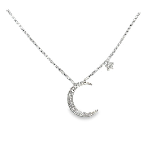 Moon and Star Necklace