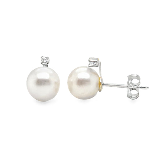 Pearl & Diamond Studs