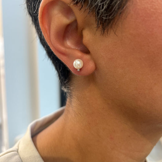 Pearl & Diamond Studs