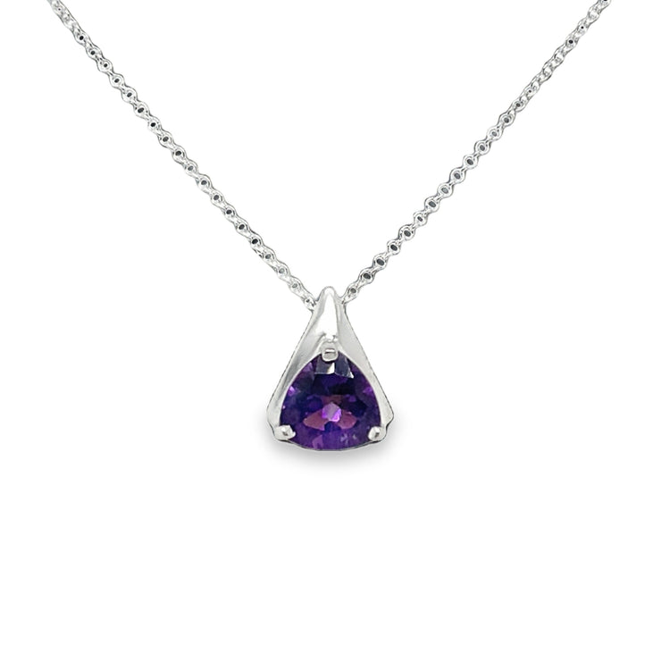 Trillion Cut Amethyst Necklace