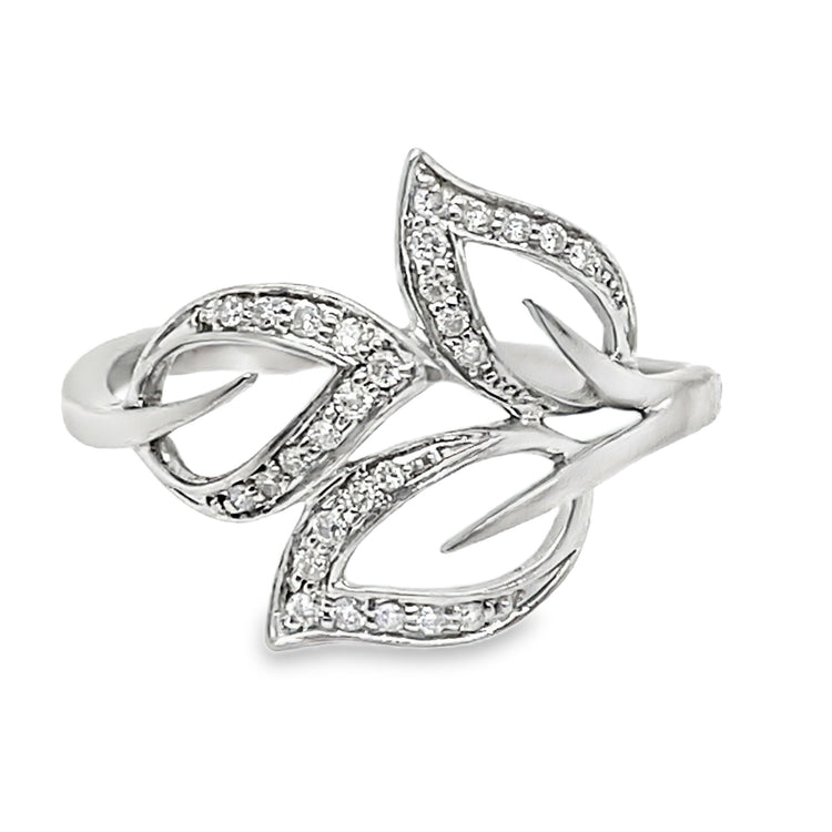 Diamond Leaf Ring