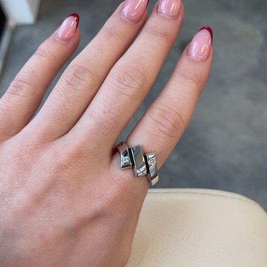 Black Accent Diamond Ring