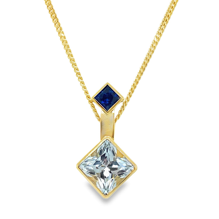 Bold Geometric Gemstone Necklace