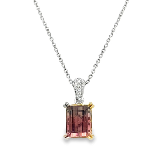 Watermelon Tourmaline Necklace