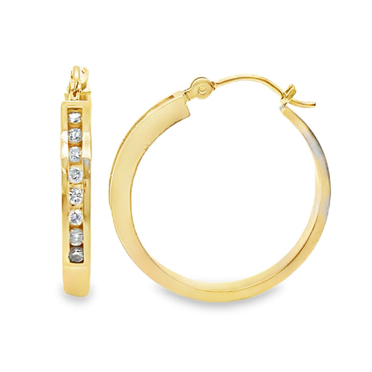 .25TCW Round Diamond Hoops
