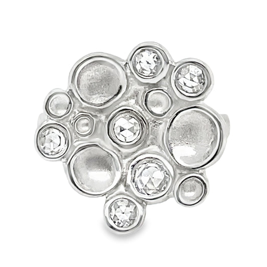 Rose Cut Diamond Circles Ring