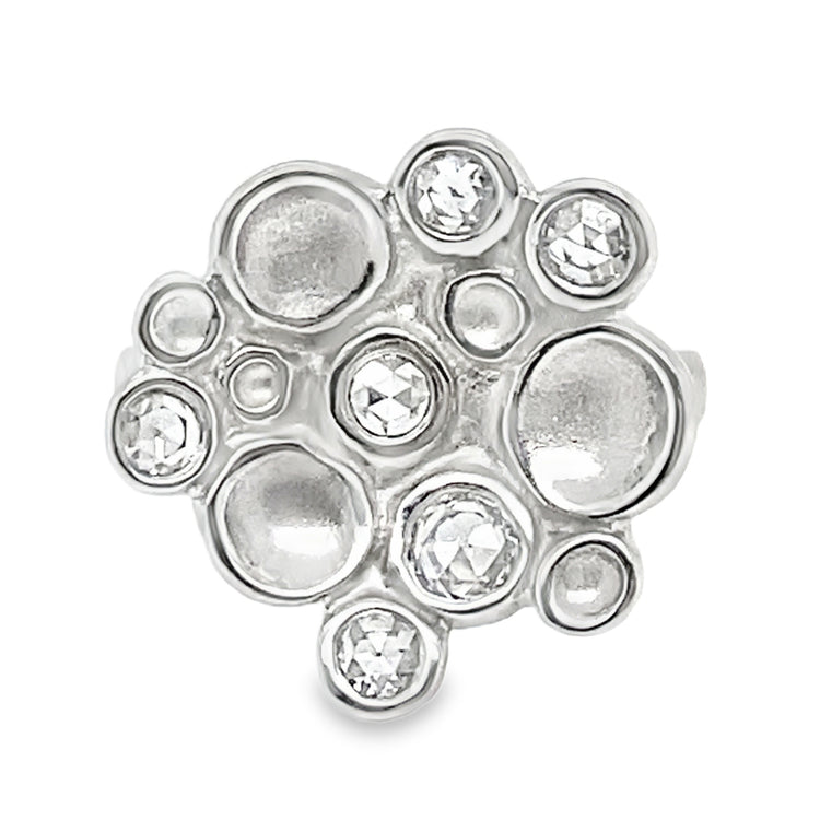 Rose Cut Diamond Circles Ring