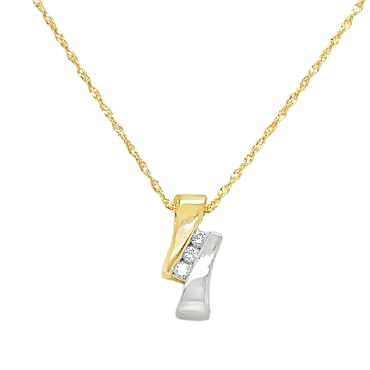 Two Tone Diamond Necklace