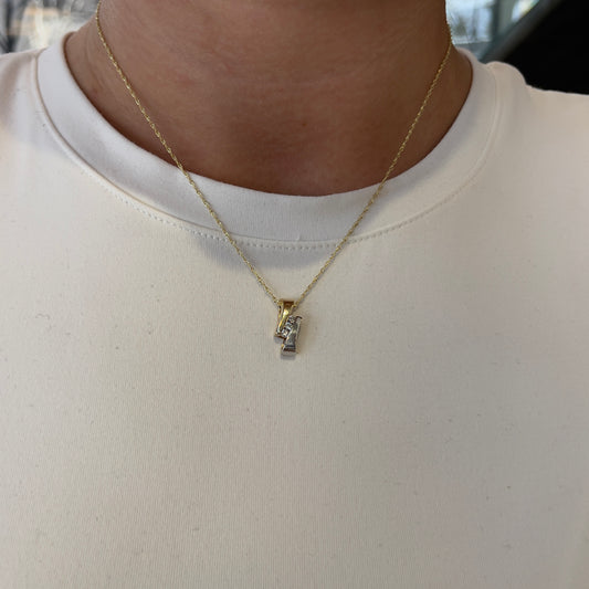 Two Tone Diamond Necklace