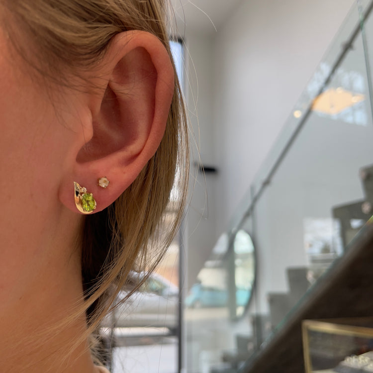 Oval Peridot Earrings