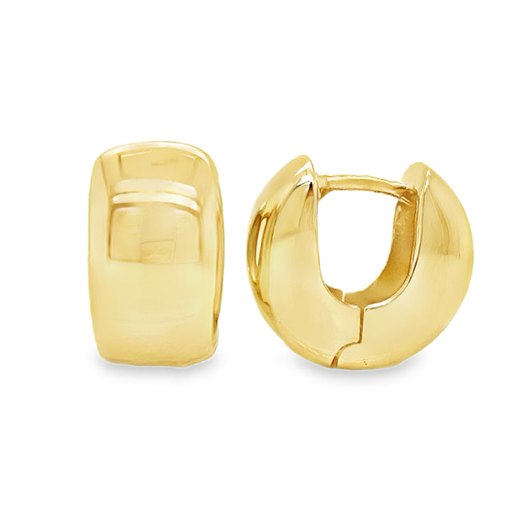 8mm Wide Gold Huggies