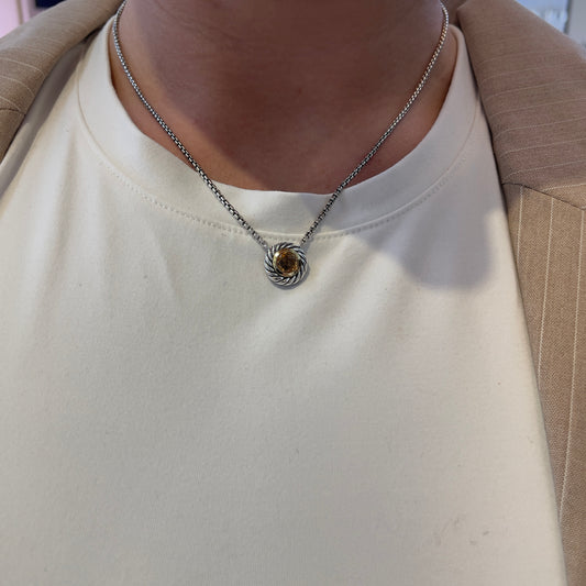 Two Tone Citrine Necklace by David Yurman