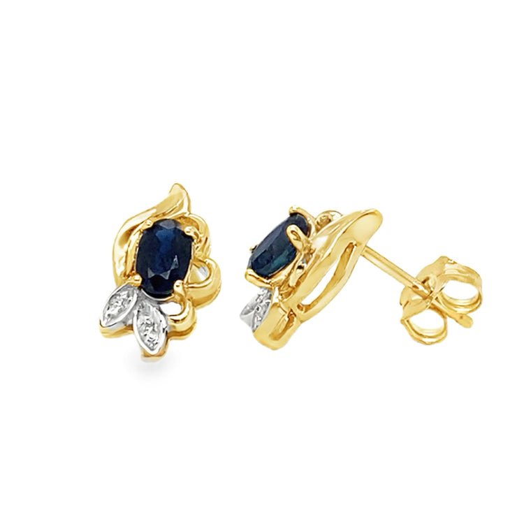 Sapphire & Diamond Studs