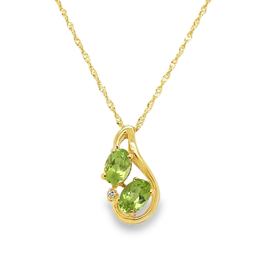 Peridot Diamond Necklace