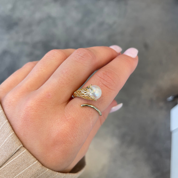 Pearl Filigree Ring