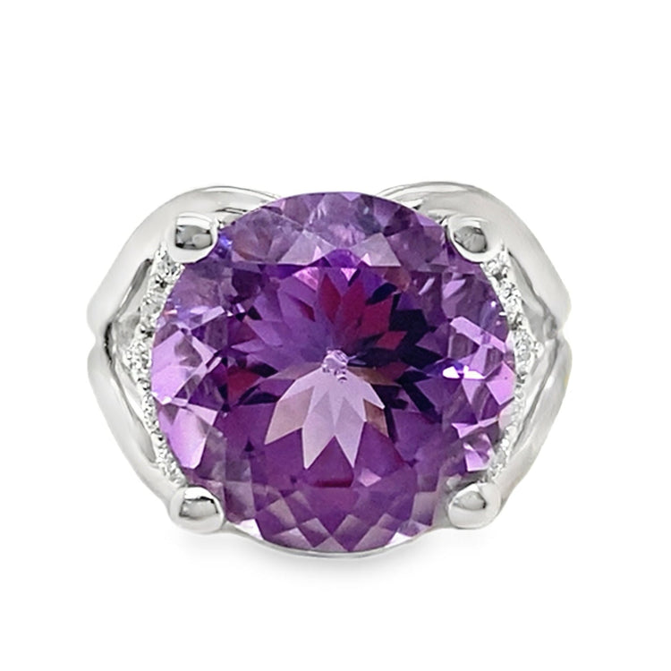 Amethyst & Diamond Ring