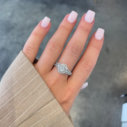 Double Halo Diamond Ring by Simon G