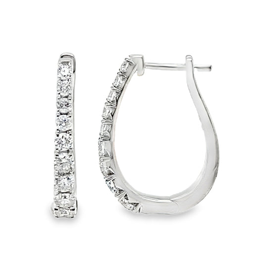 1.00TCW Oval Hoop Earrings