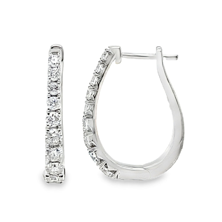 1.00TCW Oval Hoop Earrings