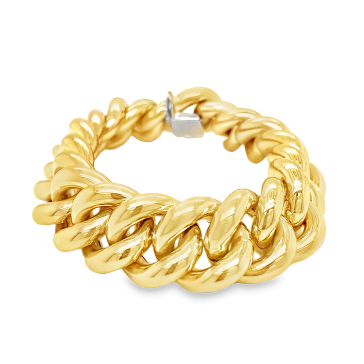18mm Wide Hollow Chunky Cuban Bracelet
