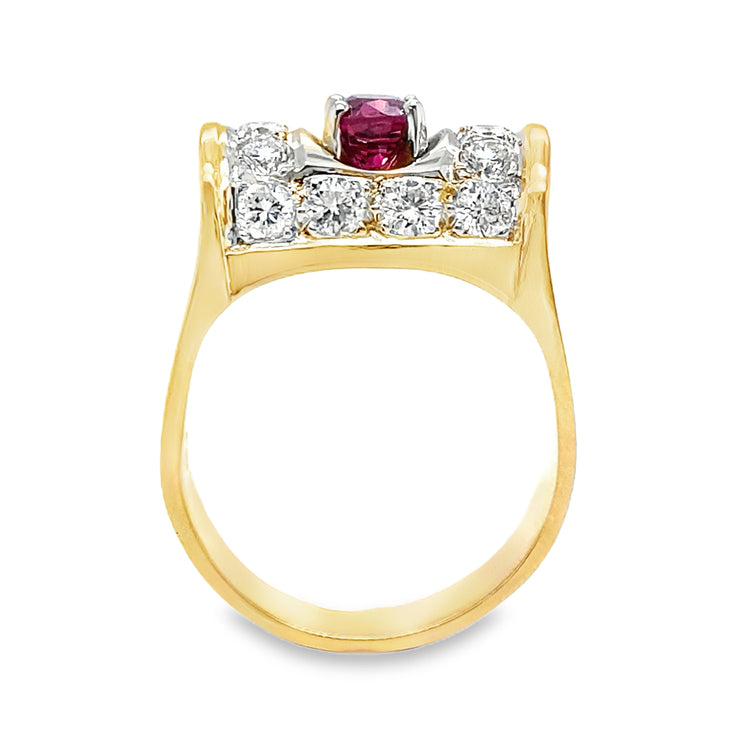 Ruby & Diamond Dome Ring