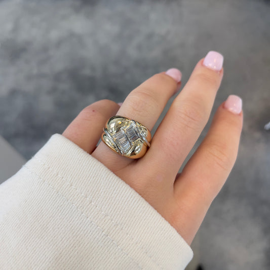 .50TCW Baguette Cut Tapered Diamond Ring