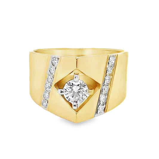 Retro Diamond Pyramid Ring