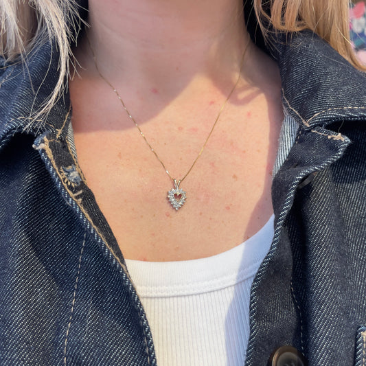 .25TCW Diamond Heart Shaped Necklace