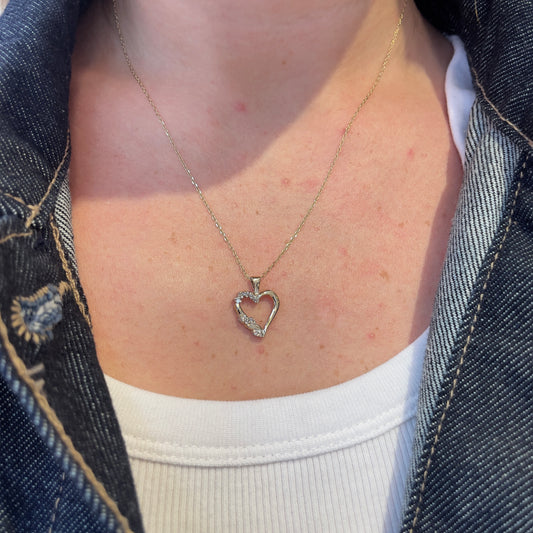 Diamond Heart Shaped Necklace
