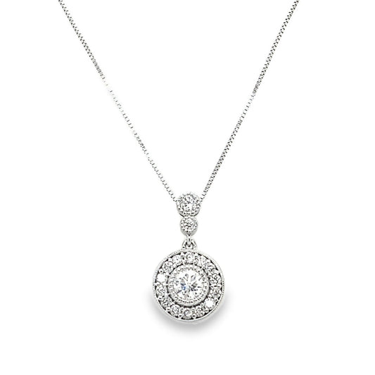 Diamond Halo Necklace