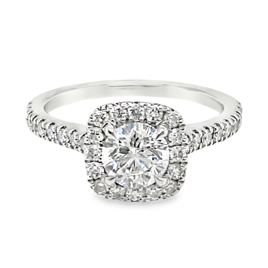 .95TCW Diamond Halo Ring